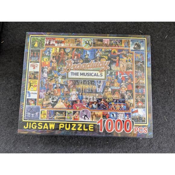 'Broadway Musicals' 1000 Piece Jigsaw Puzzle, NEW Sealed - Picture 1 of 6